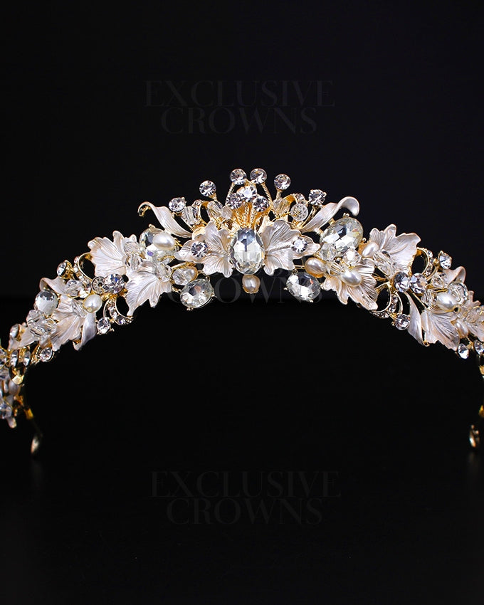 Exclusive Flower Crystal Tiara - Rhinestone Exclusive Crowns