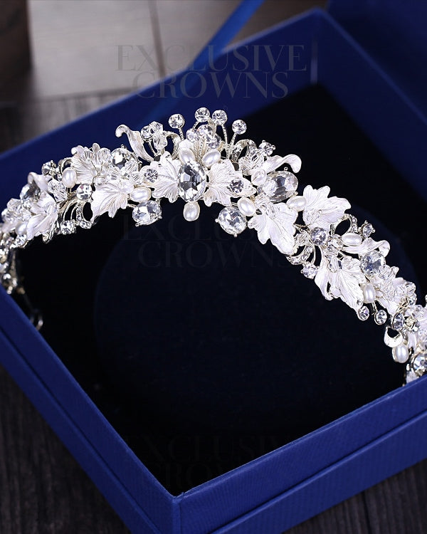 Exclusive Flower Crystal Tiara - Rhinestone Exclusive Crowns