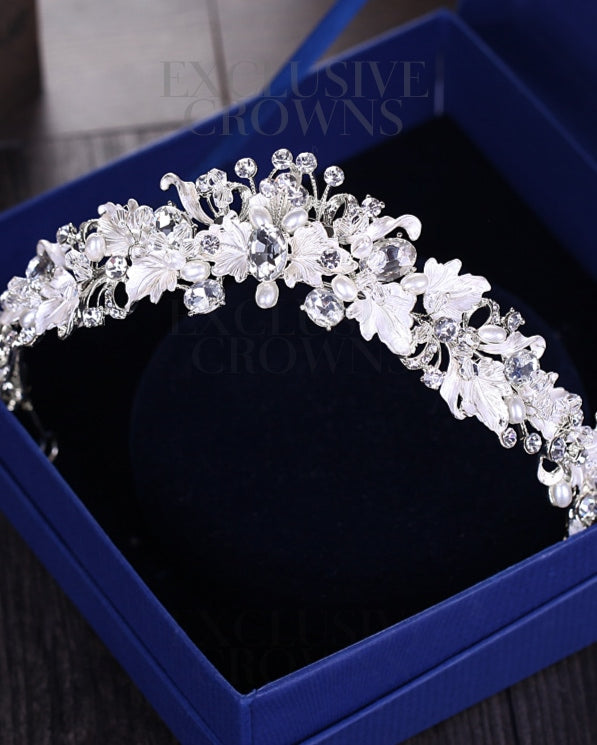 Exclusive Flower Crystal Tiara - Rhinestone Exclusive Crowns