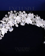 Load image into Gallery viewer, Exclusive Flower Crystal Tiara - Rhinestone Exclusive Crowns
