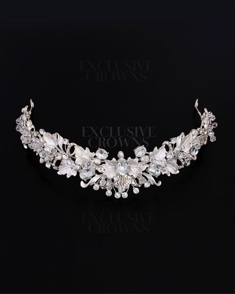 Exclusive Flower Crystal Tiara - Rhinestone Exclusive Crowns