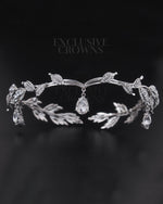 Load image into Gallery viewer, Bridal Tiara Head Chains Stone Silver - Rhinestone Exclusive Crowns
