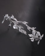 Load image into Gallery viewer, Bridal Tiara Head Chains Stone Silver - Rhinestone Exclusive Crowns
