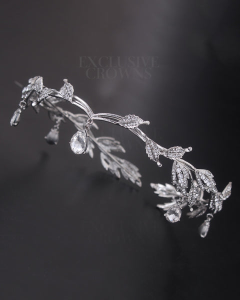 Bridal Tiara Head Chains Stone Silver - Rhinestone Exclusive Crowns
