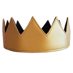 Load image into Gallery viewer, Gold Leather Crown - Chrome Gold Sheen!
