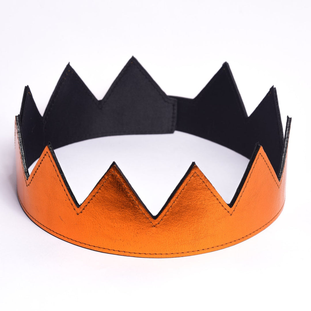 Metallic Orange Leather Crown