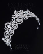 Load image into Gallery viewer, Marilyn Crystal Silver Tiara - Exclusive Crowns
