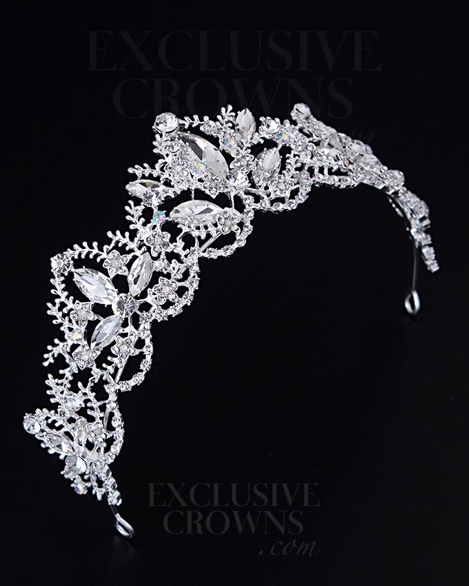 Marilyn Crystal Silver Tiara - Exclusive Crowns