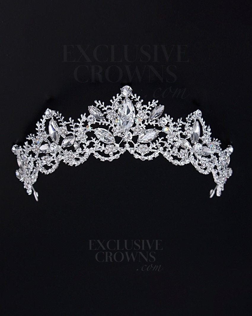 Marilyn Crystal Silver Tiara - Exclusive Crowns