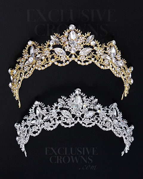 Marilyn Crystal Silver Tiara - Exclusive Crowns