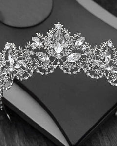 Marilyn Crystal Silver Tiara Silver T-1014-S - Exclusive Crowns