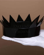 Load image into Gallery viewer, Men&#39;s King Gothic Black Metal Crown - Exclusive Crowns
