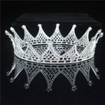 Load image into Gallery viewer, Vintage Crystal Crown King Queen Wedding Tiara Pageant Prom Headpiece Men Hair Ornaments
